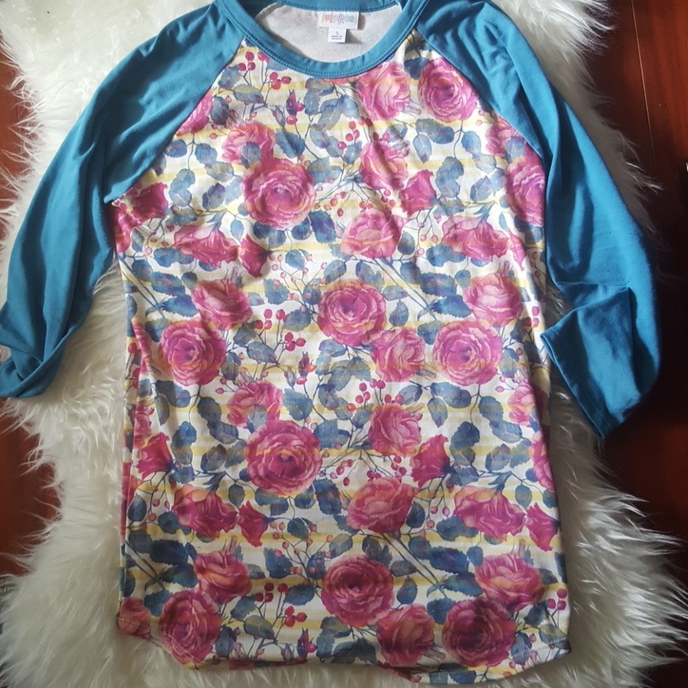 Small Lularoe Raglan Randy 3/4 Sleeve Top